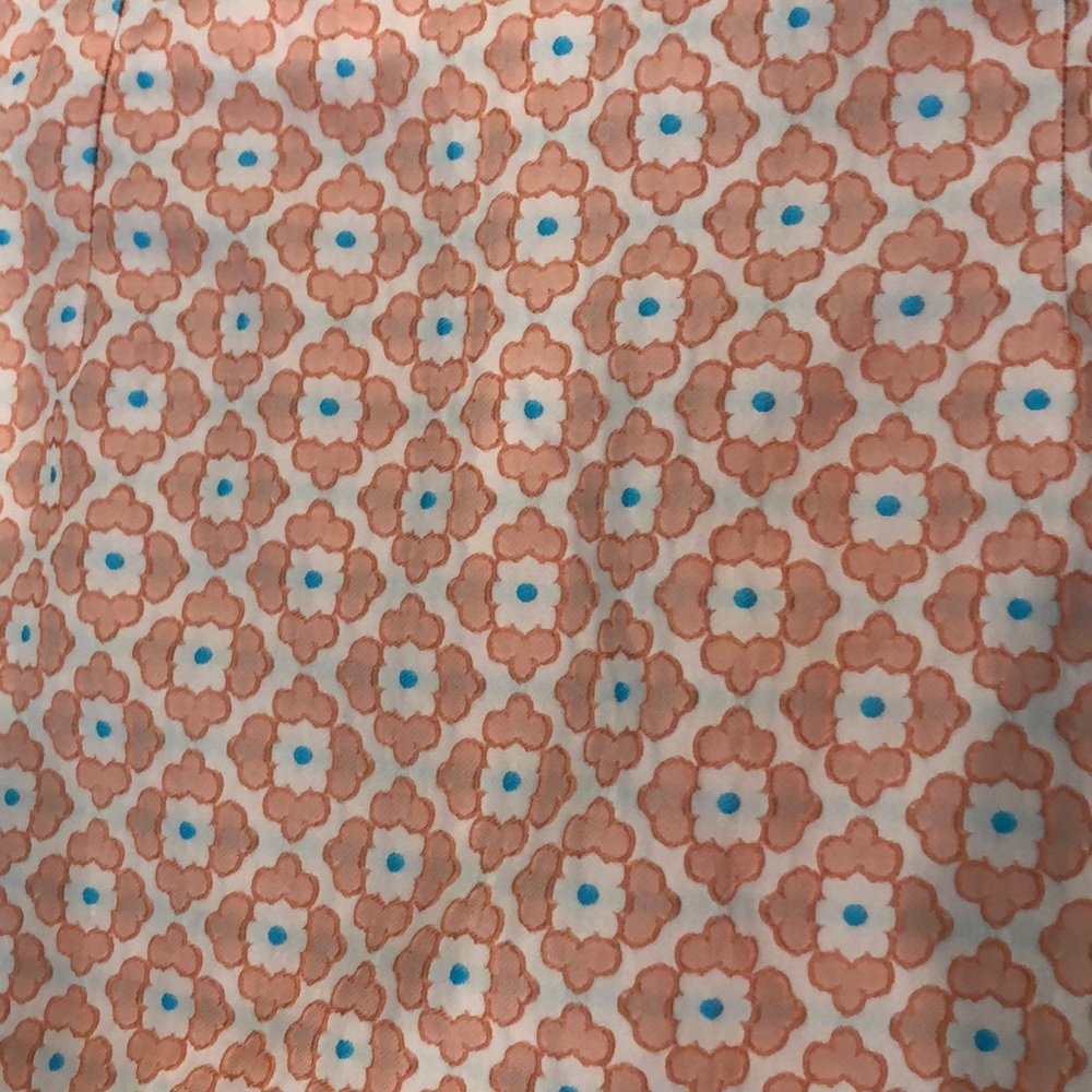 Peach and Blue Patterned pencil skirt - Picture 2 of 8